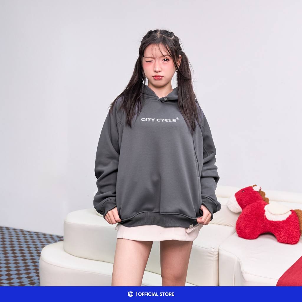 Áo hoodie boxy nỉ bông cá sấu mùa đông nam nữ boxy Local Brand Chính Hãng City Cycle Áo hoodie Space Ver 3