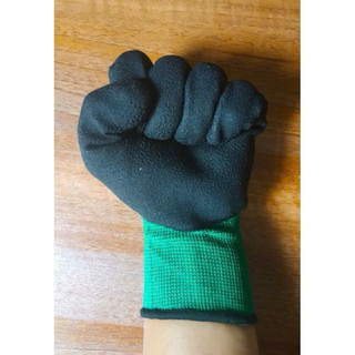 Bịch 24, 12 đôi Găng tay lao động phủ cao su đen sần giá tốt mã 379 - Găng tay bốc xếp xây dựng