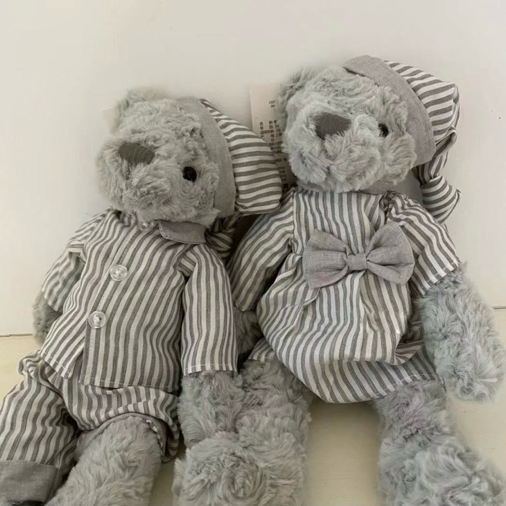 Gấu Thú Bông Ghiền Thỏ Bận Váy Pijama Nón Ngủ Sleepy Quà Tặng Độc Đáo Lông Xù Siêu Mềm Mịn Siêu Dễ Thương