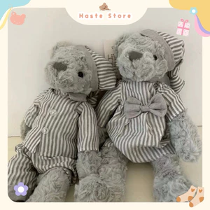 Gấu Thú Bông Ghiền Thỏ Bận Váy Pijama Nón Ngủ Sleepy Quà Tặng Độc Đáo Lông Xù Siêu Mềm Mịn Siêu Dễ Thương