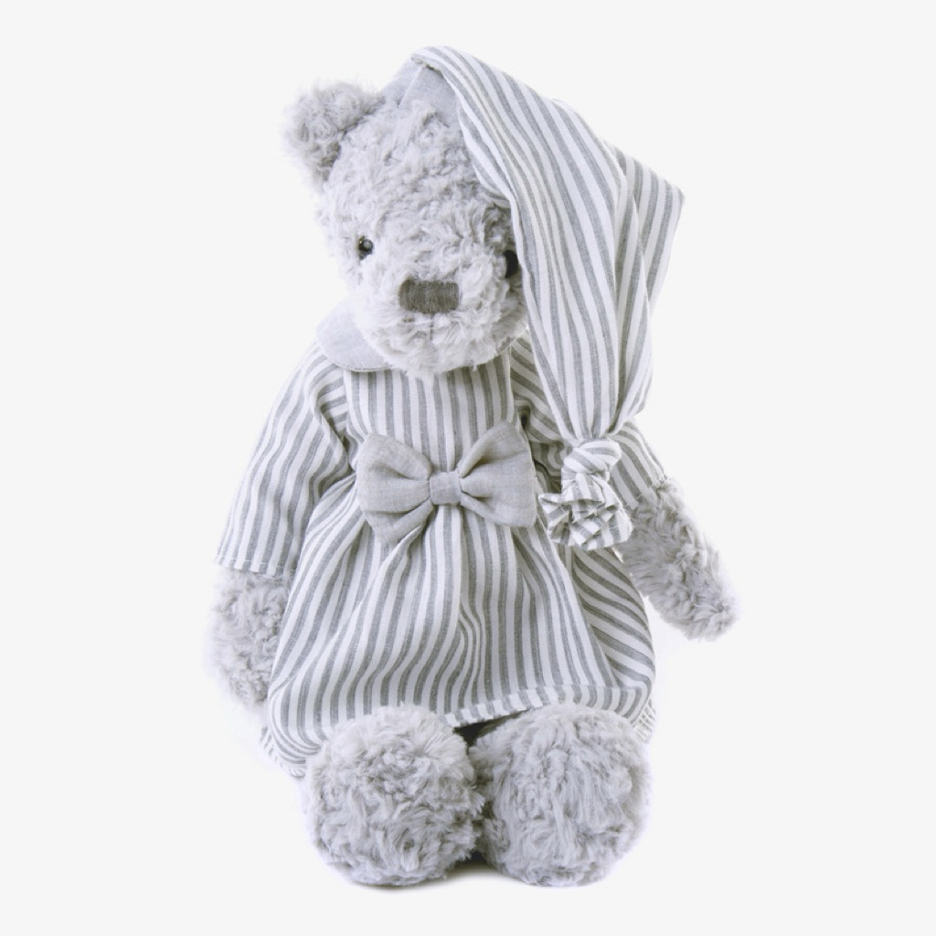 Gấu Thú Bông Ghiền Thỏ Bận Váy Pijama Nón Ngủ Sleepy Quà Tặng Độc Đáo Lông Xù Siêu Mềm Mịn Siêu Dễ Thương