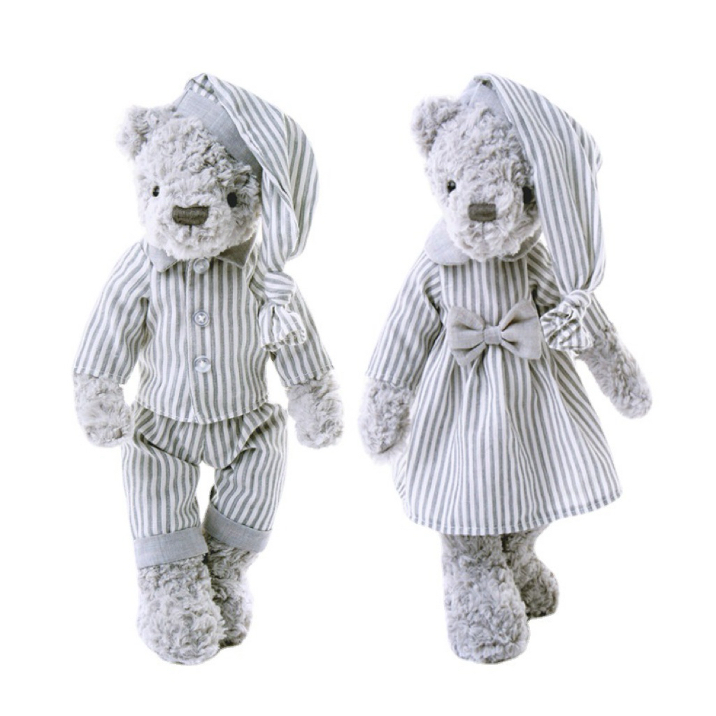 Gấu Thú Bông Ghiền Thỏ Bận Váy Pijama Nón Ngủ Sleepy Quà Tặng Độc Đáo Lông Xù Siêu Mềm Mịn Siêu Dễ Thương