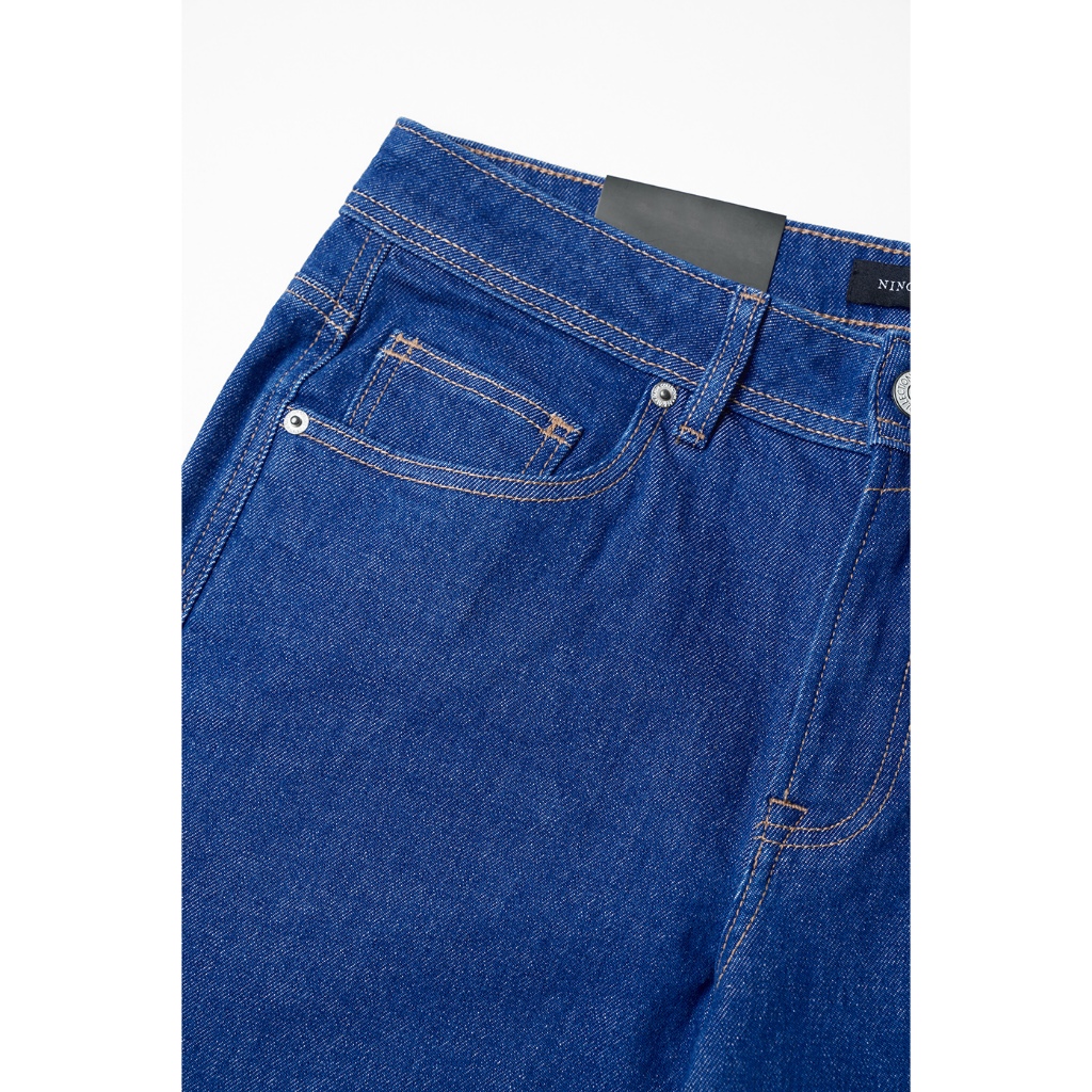 Quần Jean Nam Ninomaxx Form Tapered Xanh Dương RAWCORE DENIM Chất Vải Cứng Dày Độ Bền Cao Co Dãn Nhẹ 2509014