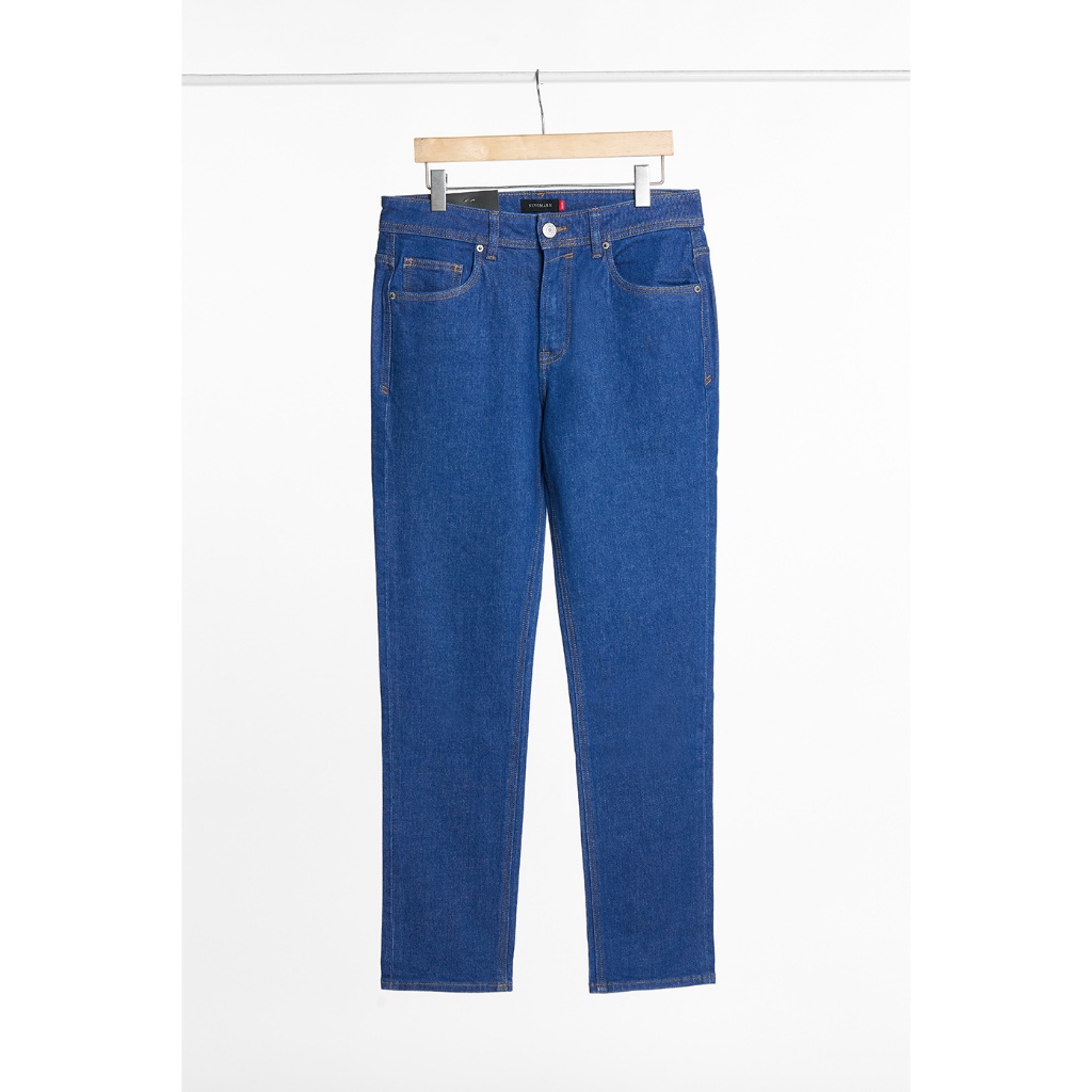 Quần Jean Nam Ninomaxx Form Tapered Xanh Dương RAWCORE DENIM Chất Vải Cứng Dày Độ Bền Cao Co Dãn Nhẹ 2509014