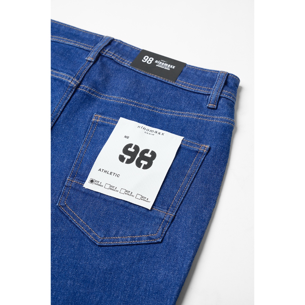 Quần Jean Nam Ninomaxx Form Tapered Xanh Dương RAWCORE DENIM Chất Vải Cứng Dày Độ Bền Cao Co Dãn Nhẹ 2509014