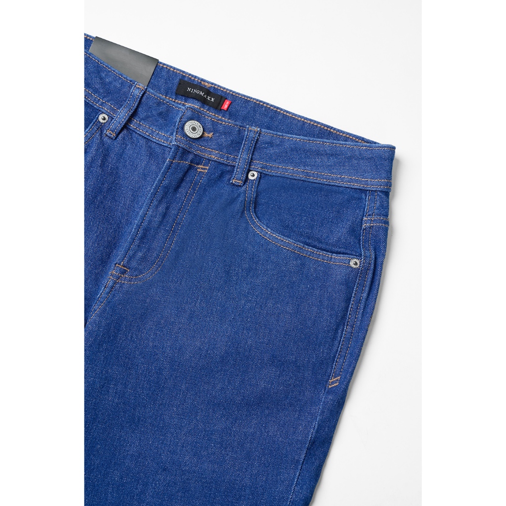 Quần Jean Nam Ninomaxx Form Tapered Xanh Dương RAWCORE DENIM Chất Vải Cứng Dày Độ Bền Cao Co Dãn Nhẹ 2509014