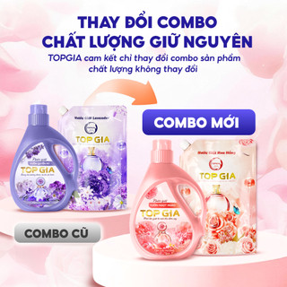 [MUA 1 CAN TẶNG 1 CAN] Nước Giặt TopGia Vườn Ngọt Ngào Dịu Nhẹ, Sạch Vết Bẩn Thơm Vượt Trội, Can 2L