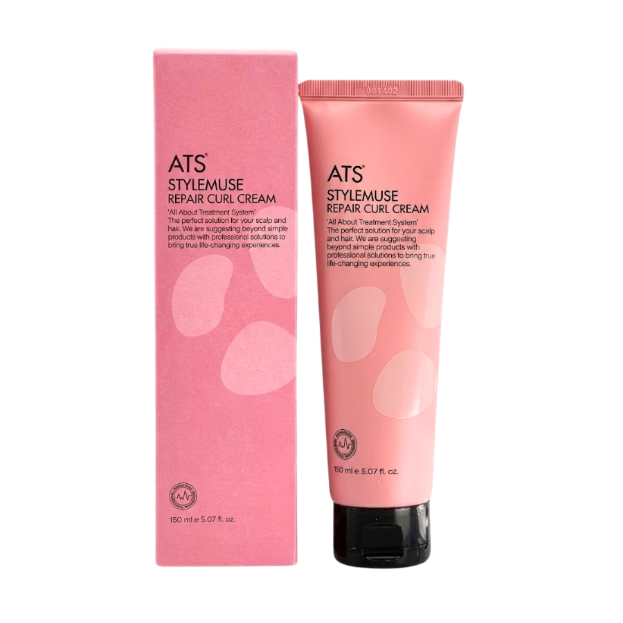 Kem Tạo Kiểu Tóc Xoăn ATS Stylemuse Repair Curl Cream 150ml | Hỗ Trợ Giữ Nếp, Giảm Xù, Lọn Xoăn Mềm Tự Nhiên.