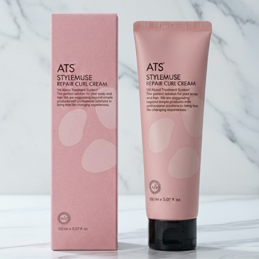 Kem Tạo Kiểu Tóc Xoăn ATS Stylemuse Repair Curl Cream 150ml | Hỗ Trợ Giữ Nếp, Giảm Xù, Lọn Xoăn Mềm Tự Nhiên.