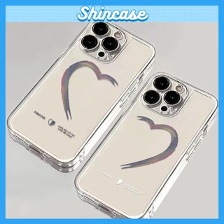 Ốp Lưng Đôi iPhone Trái Tim Viền Thẳng, Trong Suốt Bảo Vệ Camera - iP 6/6s/7/8/Plus/X/XS/11/12/13/14/15/16/17/Pro/Max