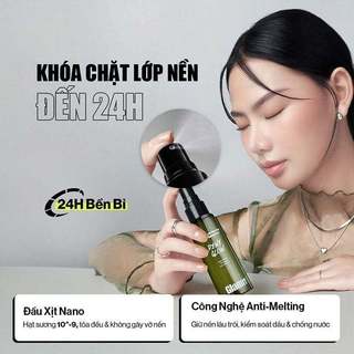 Xịt Khóa Nền Glamrr Q Vegan Super Makeup Fixer Cố Định Trang Điểm Thuần Chay Cho Da Nhạy Cảm Mẫu Thử Duduhouse