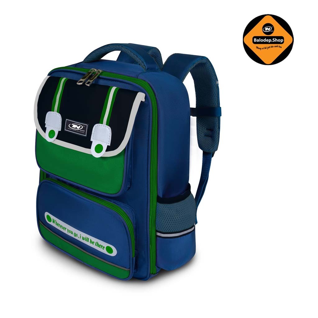Balo Học Sinh Tiểu Học TNBags Smart Green TN.B 3111 – Nhẹ, Bền, Chống Gù Lưng, Ngăn Rộng Mở 180°!