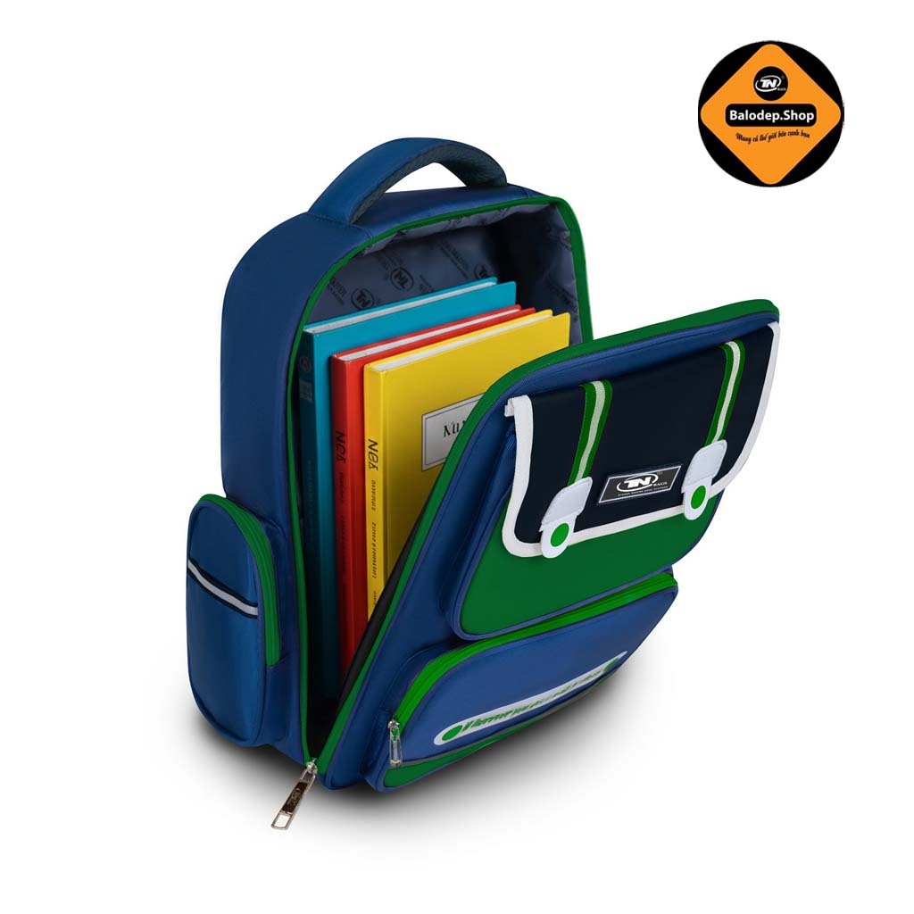 Balo Học Sinh Tiểu Học TNBags Smart Green TN.B 3111 – Nhẹ, Bền, Chống Gù Lưng, Ngăn Rộng Mở 180°!