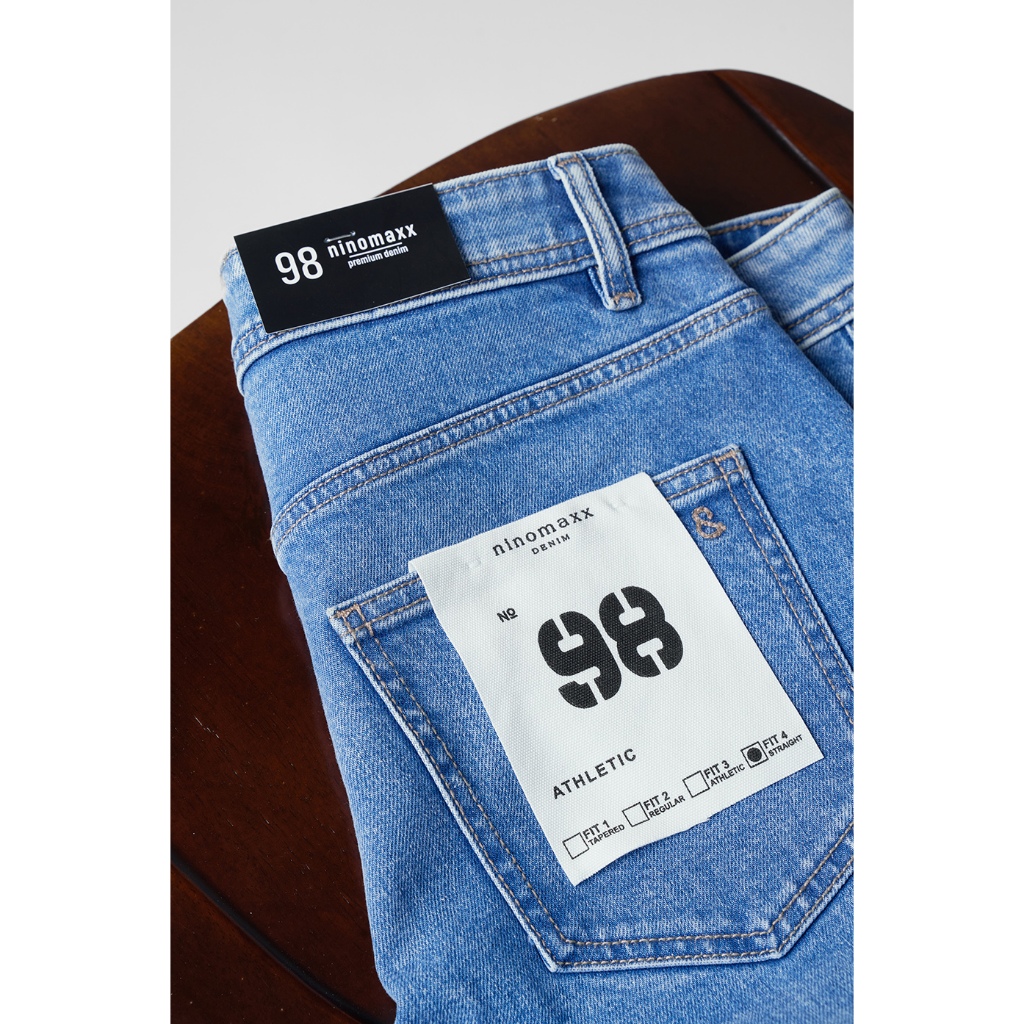 Quần Jean Nam Ninomaxx Straight RAWCORE DENIM Chất Vải Cứng Dày Độ Bền Cao Co Dãn Nhẹ 2509013