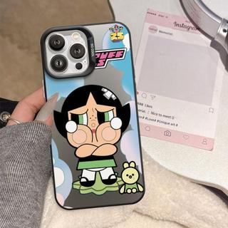 Ốp Lưng iPhone Powerpuff IMD Cứng Nhám, Chống Sốc, Bảo Vệ Camera - iP 6/6s/7/8/Plus/X/XS/XR/11/12/13/14/15/16/17/Pro/Max
