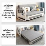 Sofa giường thông minh khung thép sơn tĩnh điện, Ghế Sofa giường gấp gọn đa năng có ngăn chứa đồ hàng nhập nguyên kiện — ảnh 7
