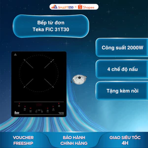 Bếp từ đơn Teka FIC 31T30 - Công suất 2000W - Bảo hành chính hãng 24 tháng