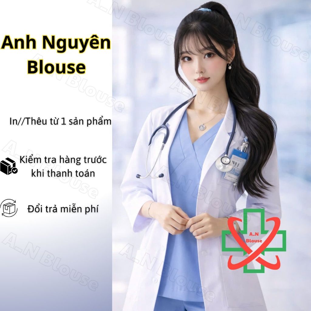 Áo bác sĩ, Áo blouse đồng phục phòng thí nghiệm cho cả nam và nữ trong bệnh viện, viện hàn lâm, cơ sở spa, y tế