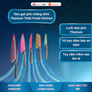 Dao gọt phủ chống dính Titanium Tefal Fresh Kitchen - Nhiều size - Bảo hành chính hãng 24 tháng
