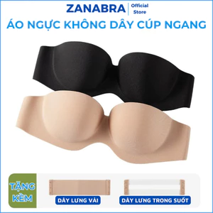 Áo Ngực Su Đúc Không Gọng Nâng Ngực Siêu Đẩy Tạo Khe, Áo Lót Nữ Không Dây Chống Lộ Viền ZANABRA A218