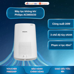 Máy lọc không khí Philips AC0850/20 - Diện tích 49m2 - Kết nối wifi - Bảo hành chính hãng 24 tháng