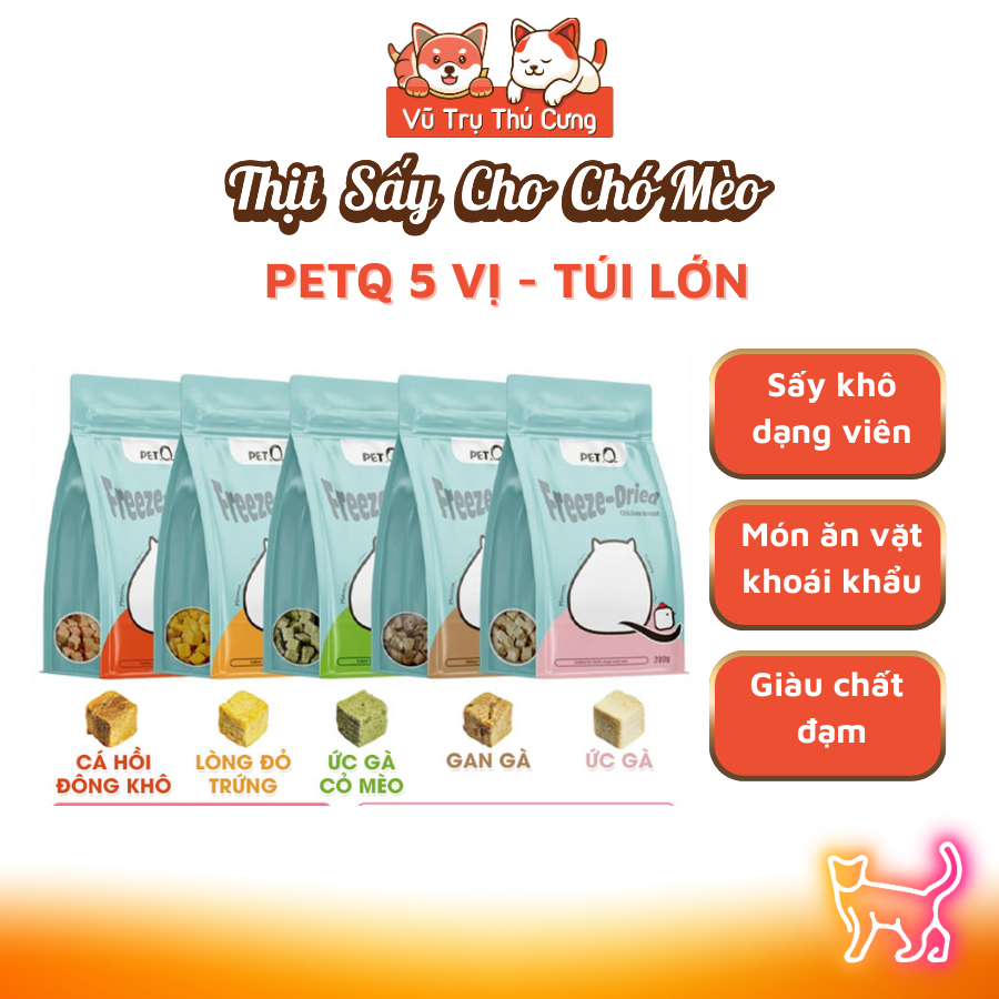 Ức Gà Viên Sấy Khô Cho Chó Mèo PetQ