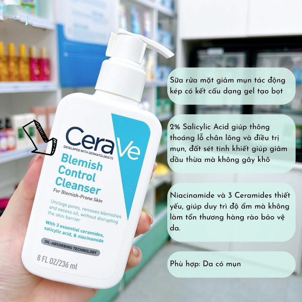 { Hàng công ty } Sữa rửa mặt CeraVe