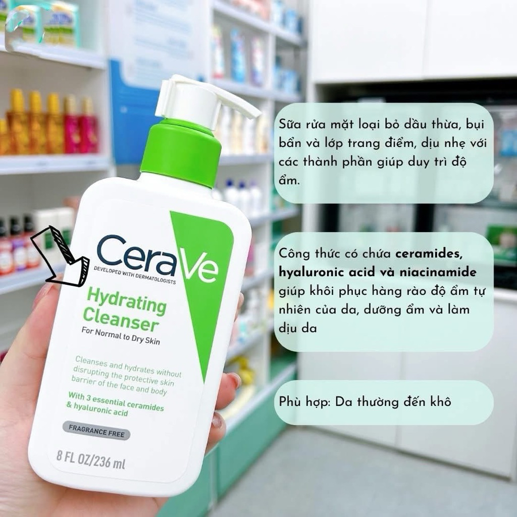 { Hàng công ty } Sữa rửa mặt CeraVe
