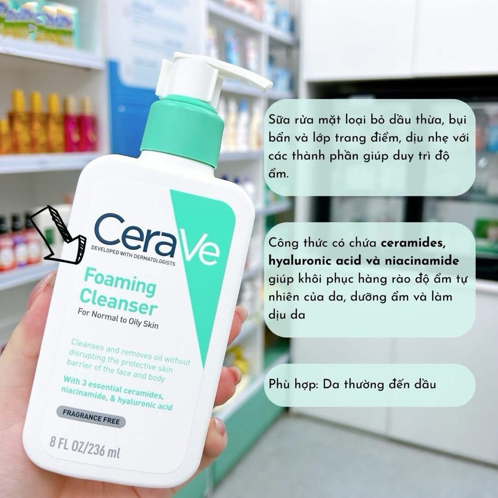 { Hàng công ty } Sữa rửa mặt CeraVe