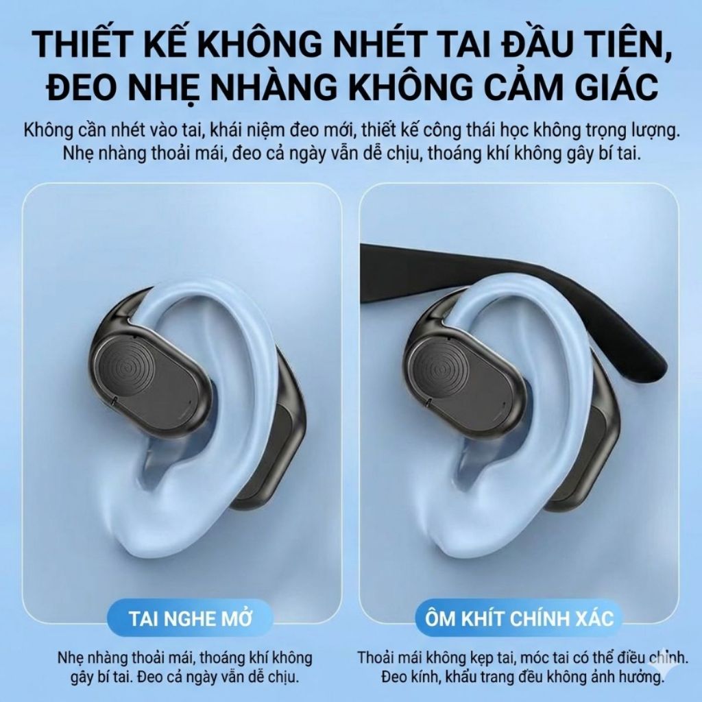 Tai nghe Bluetooth không dây Pin trâu, bass mạnh, kết nối nhanh độ trễ thấp, âm thanh vòm, chống ồn