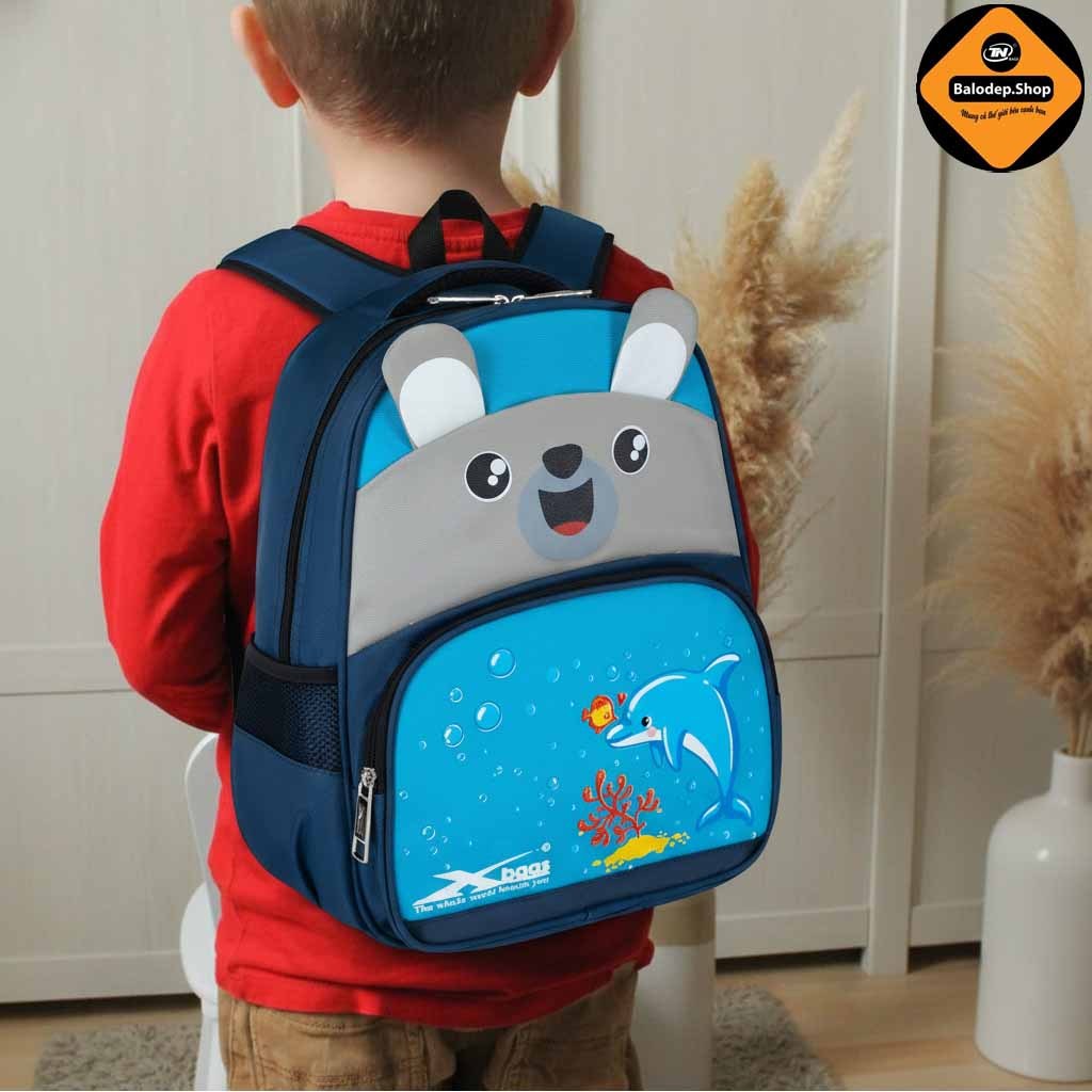 Balo Học Sinh Mầm Non Tiểu Học Xbags Dolphin XB 3020 – Nhẹ Êm, Chống Thấm, Hình Cá Heo Dễ Thương!