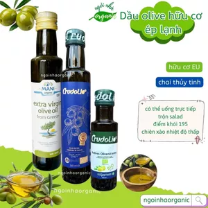 Dầu Olive ép lạnh hữu cơ Crudolio, Mani - dòng Extra Virgin Olive Oil - dầu oliu nhập khẩu châu Âu