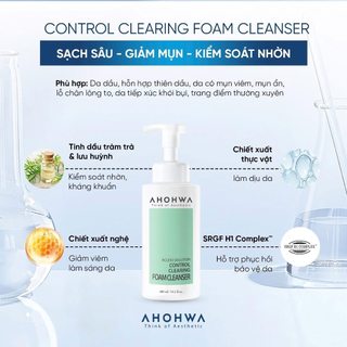 Sữa rửa mặt làm sạch sâu & cải thiện mụn cho da dầu và da hỗn hợp Control Clearing Foam Cleanser (150 ml - 480 ml)