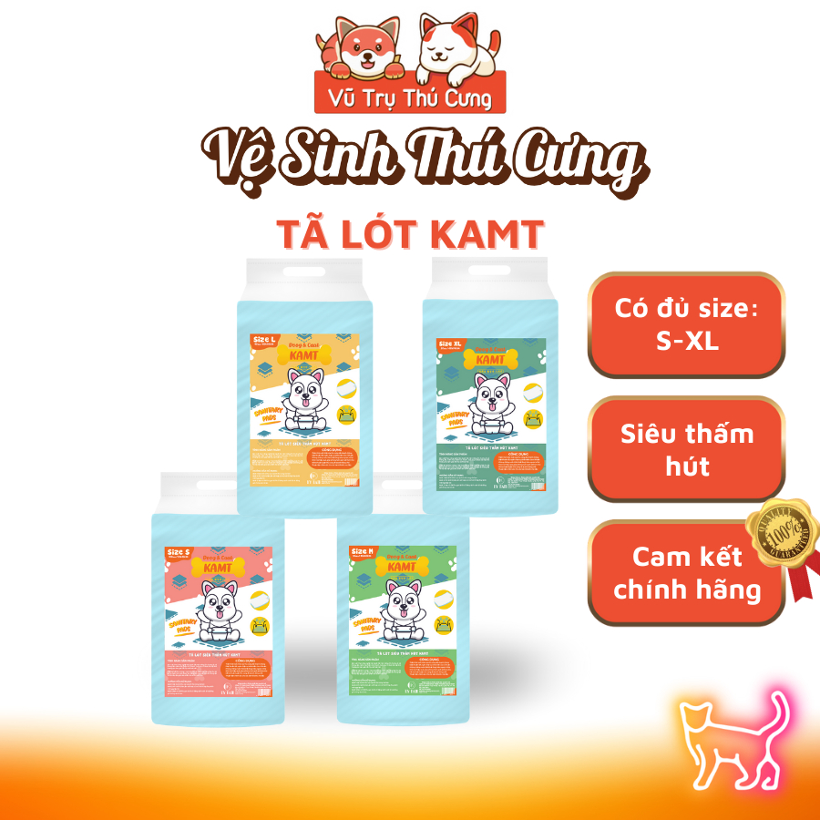 Tấm Lót Chuồng Cho Chó Mèo Dày Dặn, Thấm Hút Tốt KAMT