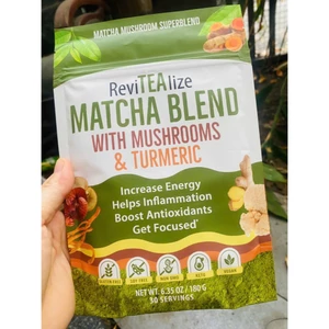 Bột trà xanh Matcha hữu cơ ReviTEAlize Matcha Mushroom 180g trà xanh Matcha nấm
