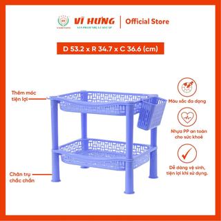 Kệ Chữ Nhật Đa Năng Cỡ Lớn Vĩ Hưng - Kệ Úp Chén Nhựa PP Dày Dặn, Kèm Ống Đựng Muỗng Đũa