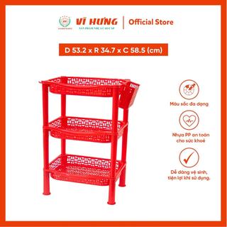 Kệ Chữ Nhật Đa Năng Cỡ Lớn Vĩ Hưng - Kệ Úp Chén Nhựa PP Dày Dặn, Kèm Ống Đựng Muỗng Đũa