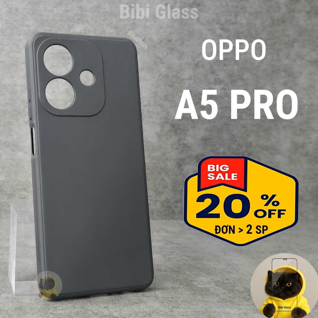Ốp lưng Oppo A5 PRO chống bẩn cạnh vuông bảo vệ cam điện thoại nhựa dẻo TPU chống va đập shark case