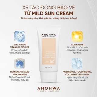 Ahohwa - Kem chống nắng After Solution Inten-cure Mild Sun Cream SPF50+/PA +++ 50ml