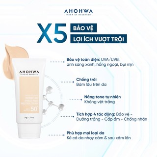 Ahohwa - Kem chống nắng After Solution Inten-cure Mild Sun Cream SPF50+/PA +++ 50ml