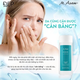 Nước cân bằng căng bóng trẻ hóa da 200ml M.ASAM AQUA INTENSE HYALURON TONIC | M.Asam Việt Nam