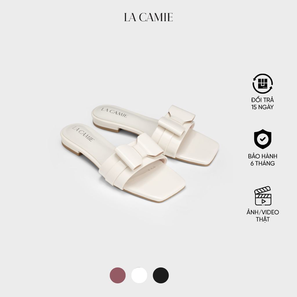 Dép bệt thời trang chất liệu Da Microfiber ánh bóng thết kế thanh lịch thương hiệu La camie DB5B0140
