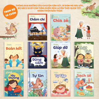Sách - Combo 10 Cuốn Ehon Song Ngữ + 10 Cuốn Gieo Mầm Thói Quen Tốt Cho Bé Yêu 0-6 Tuổi