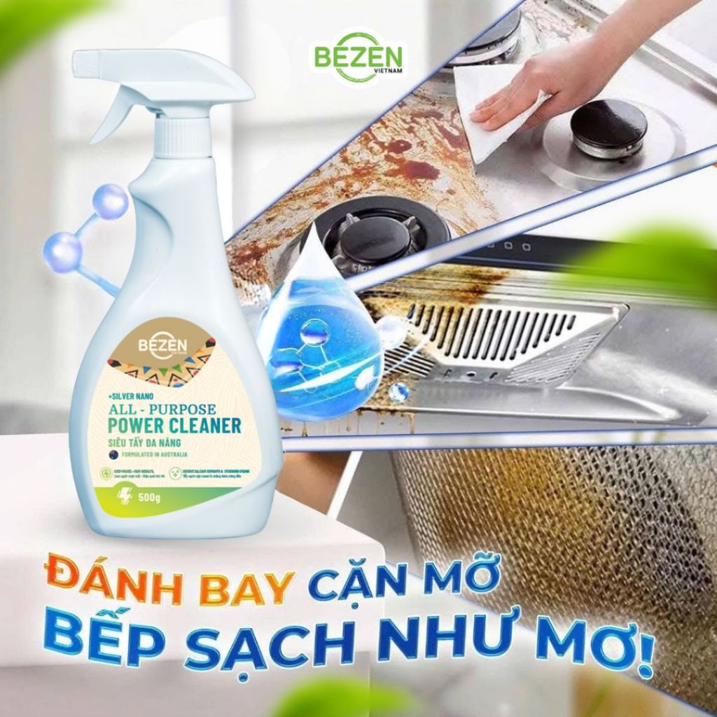 Siêu Tẩy Đa Năng BEZEN 500G Tẩy Sạch Dầu Mỡ, Cặn Bẩn, Cặn Canxi