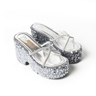DÉP XUỒNG 10p BẢN TRONG SUỐT DÂY XOÀN ,KIM SA ma shoes D4784