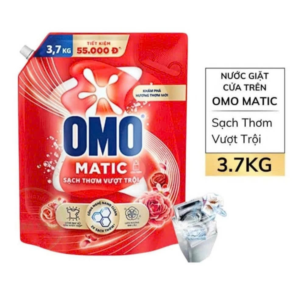 Nước giặt OMO Matic túi 3.6kg Và 3.7kg