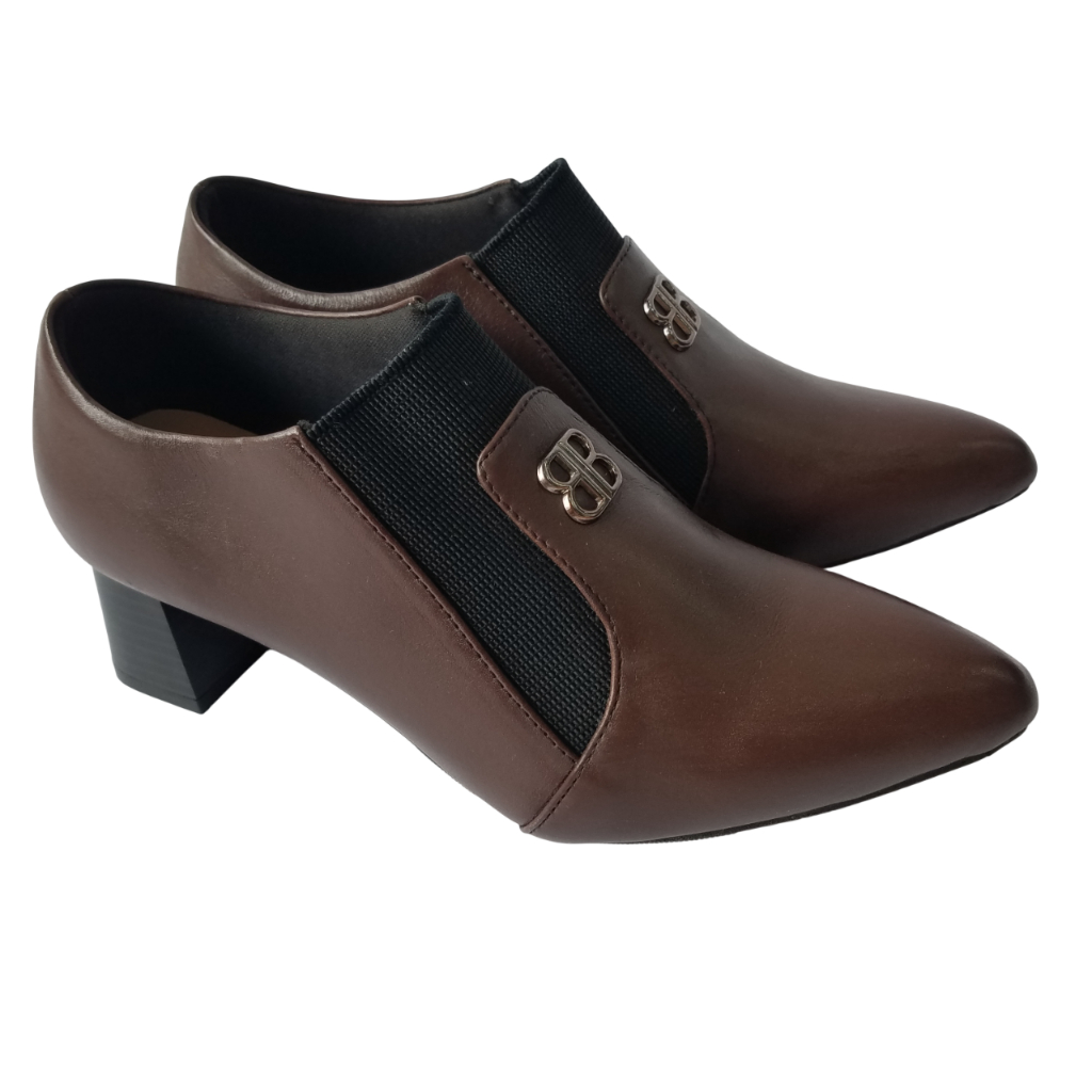Giày Boot nữ da bò thật BIGGBEN cao 5 phân HKD1025