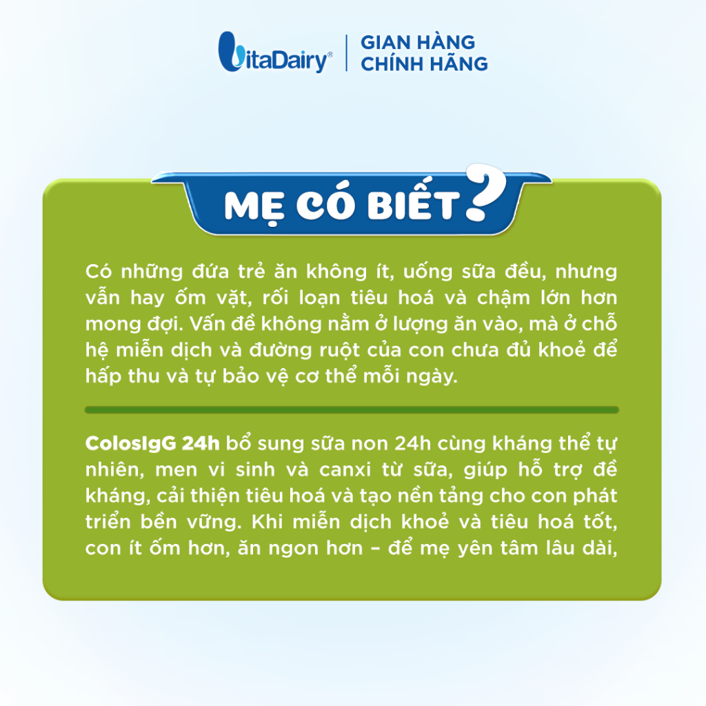 [COMBO 2 LON] Thực phẩm bổ sung ColosIgG 24h dạng gói 90g – Bổ sung dinh dưỡng, tiện lợi sử dụng