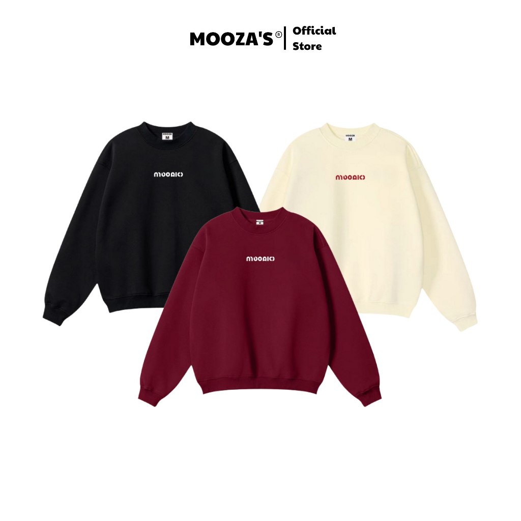 Áo Sweater Mooza Nỉ Lót Lông Cáo Cotton 100% Unisex Local Brand ...