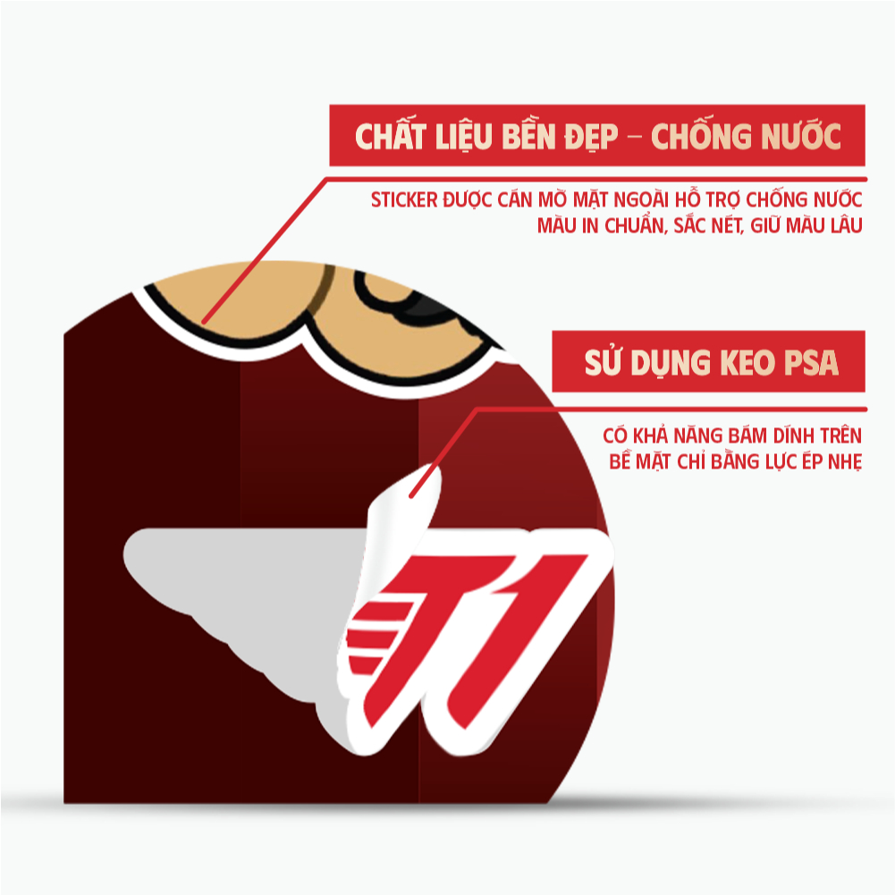 Sticker T1 Esport Dễ Thương Cute A6